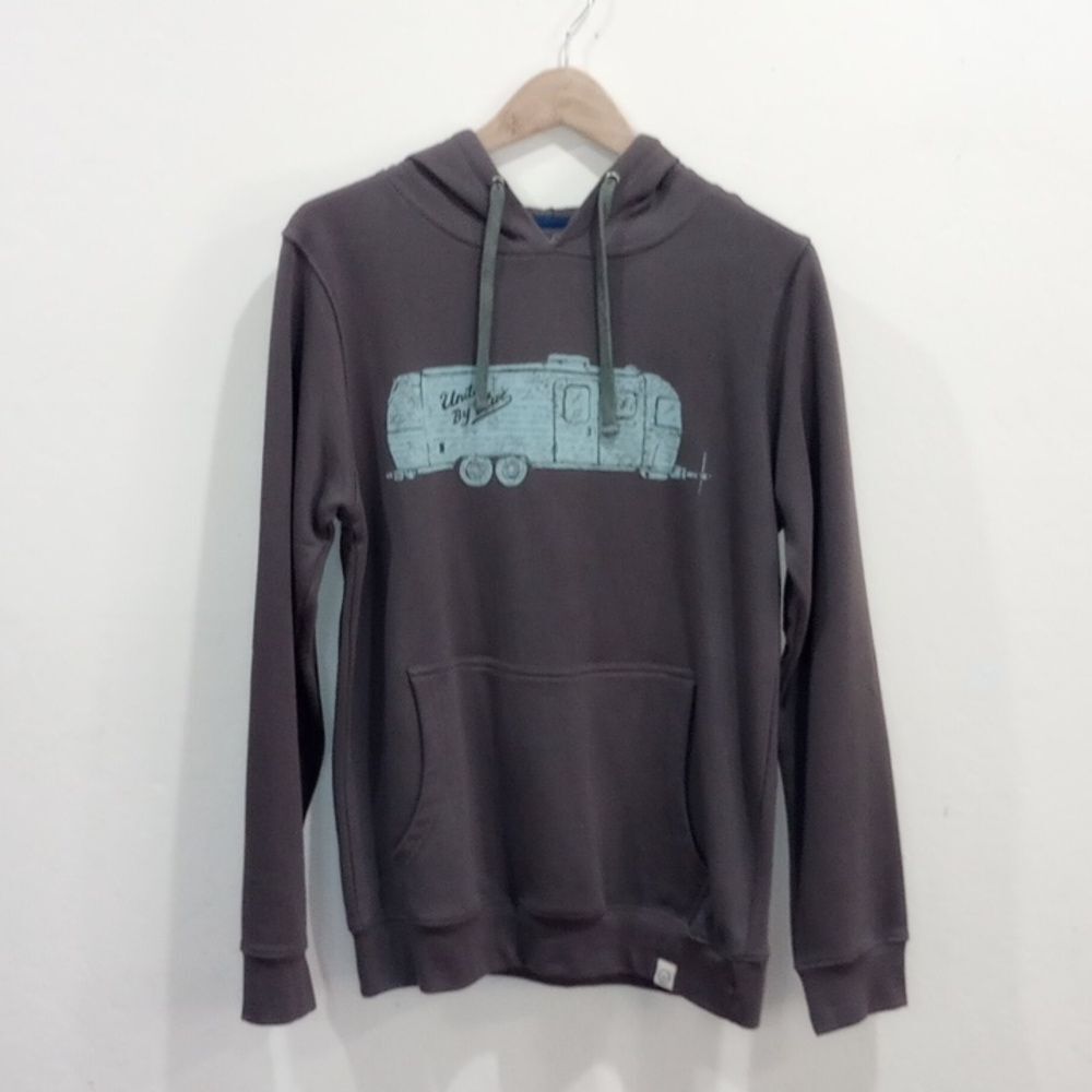 United By Blue Sustainable Organic Cotton Gray Hoodie Sweatshirt, Size L